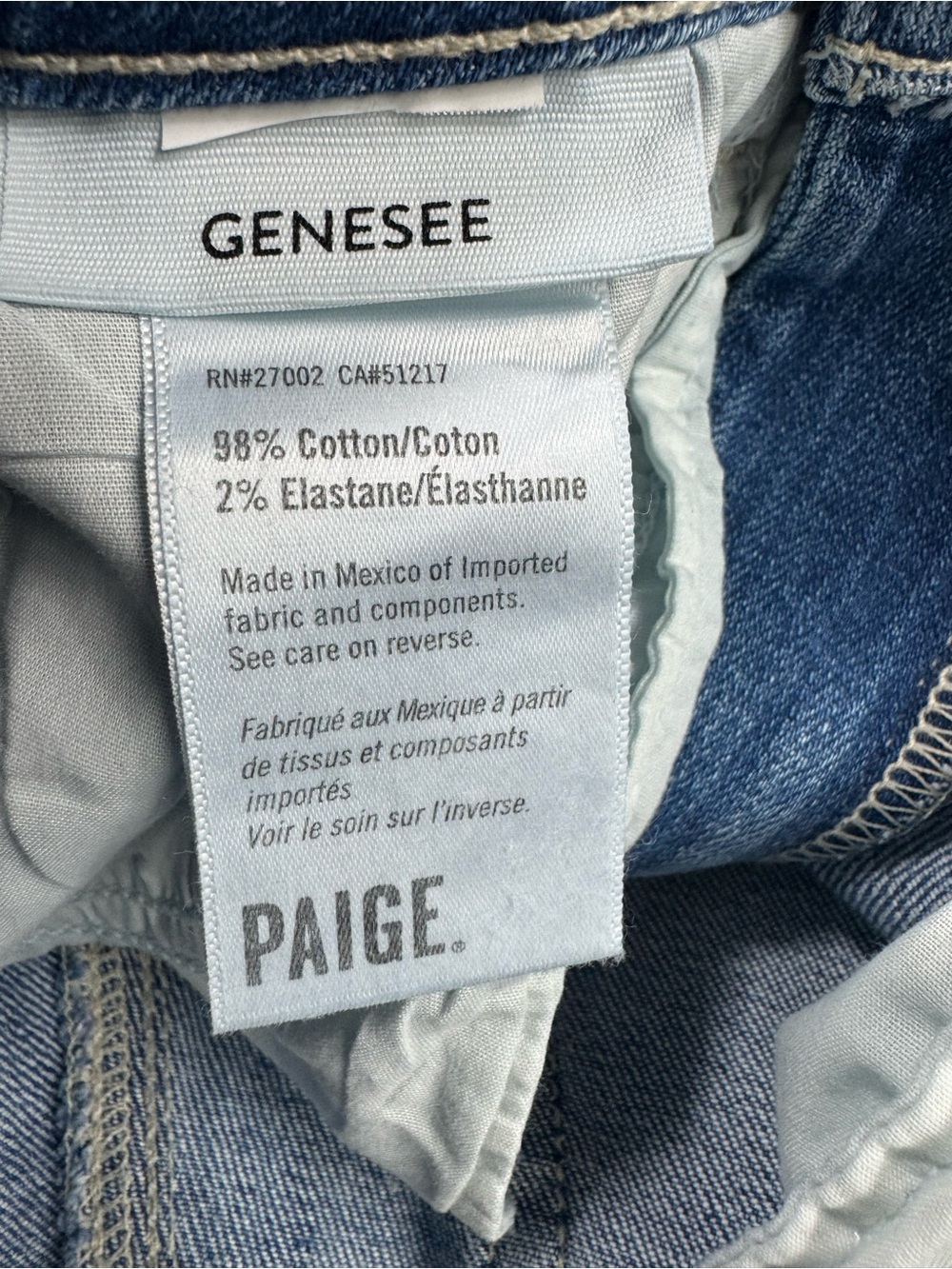 Paige Genesee Modest Wide Leg Jeans Women Size 27 Medium Wash High Rise - Picture 9 of 15